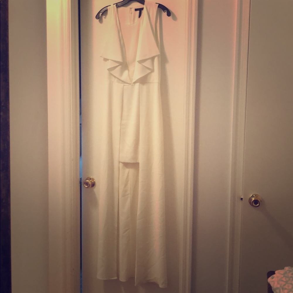 BCBG Maxazria White High Low / Train Dress